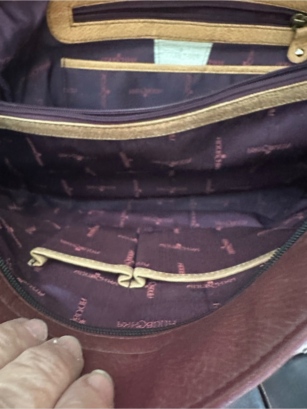 Anuschka # 181 large hobo tote and matching zip Around Wallet “Flying Jewels” - Picture 10 of 16